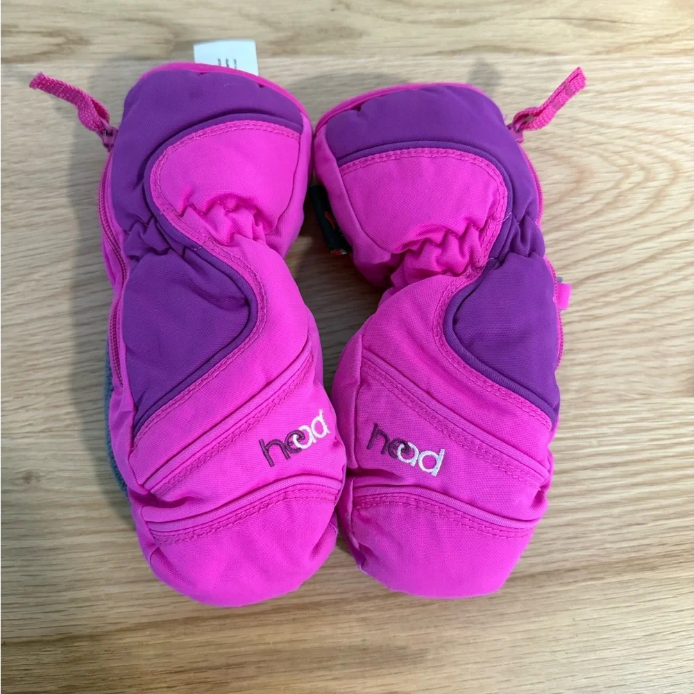 Head Pink Kids Mittens